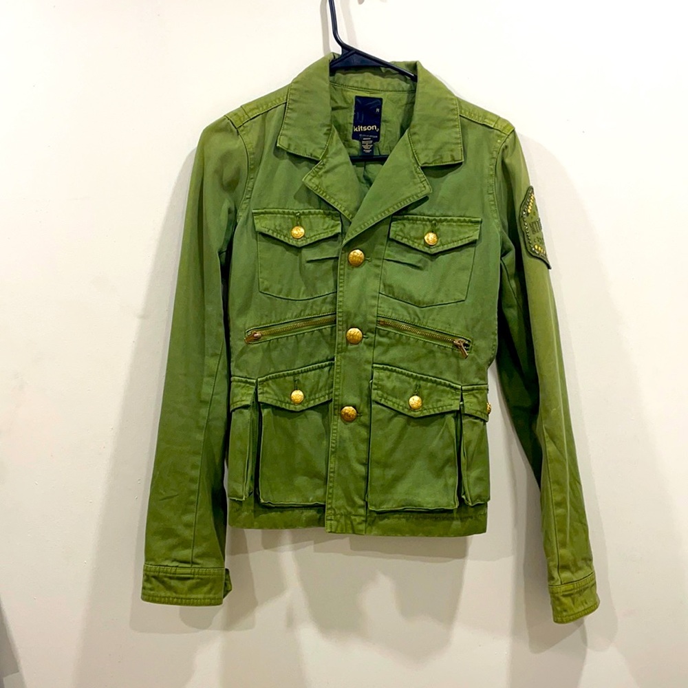 Kitson green cargo style jacket